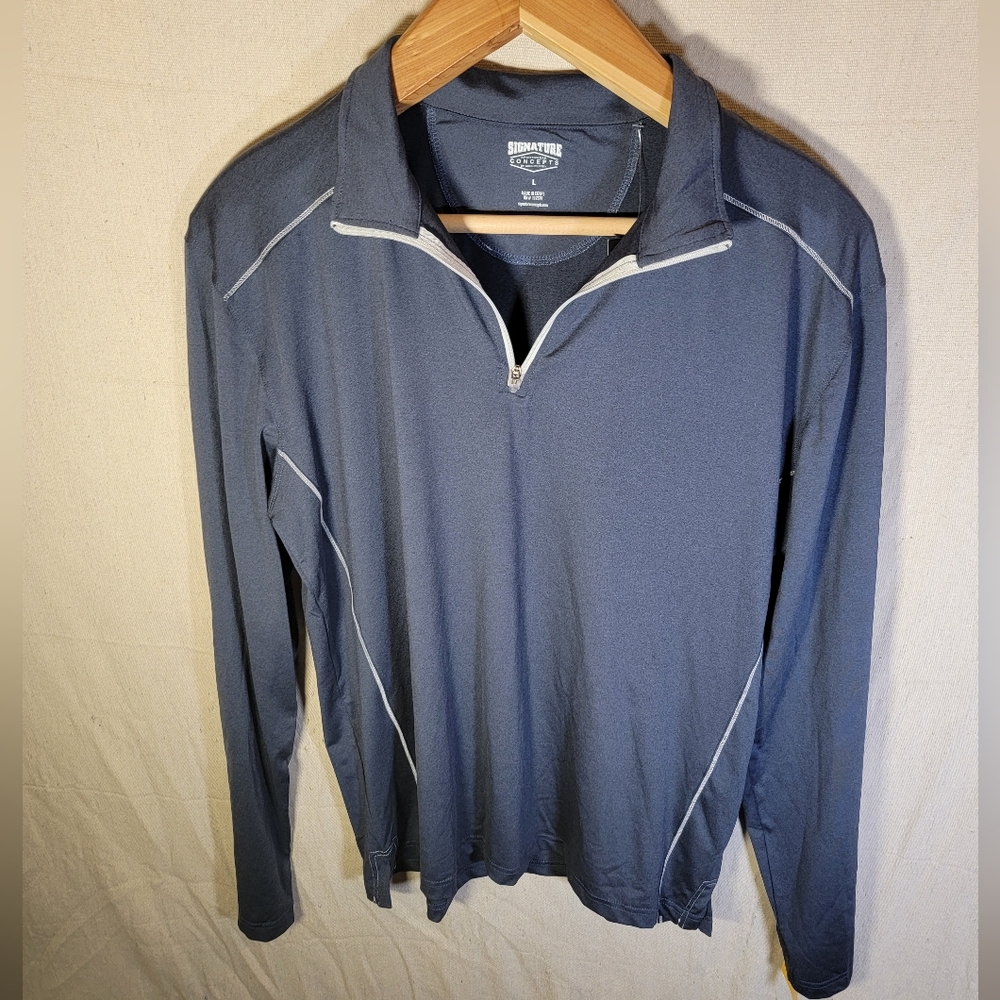 NWT Signature Sportswear Concepts size Large 1/4 zip longsleeve pullover NEW!!!